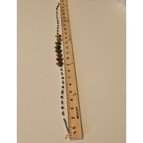 Vintage Artisan Triangle Stone Beaded Necklace Southwestern - Picture 8 of 13